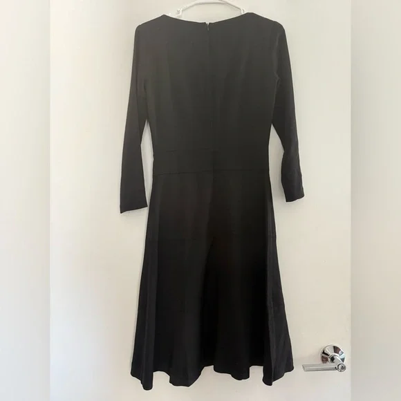 Reiss Fit And Flare Knee Length Long Sleeves Career Church Dress Size 2 - Picture 2 of 4